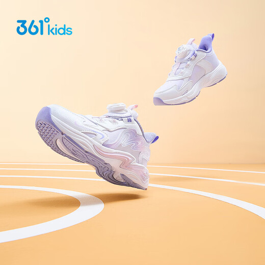 361 Детская спортивная обувь 25 Зимние кроссовки для девочек с легкой подушкой Кожаная ручка с пряжкой Повседневные кроссовки Фиолетовый 32