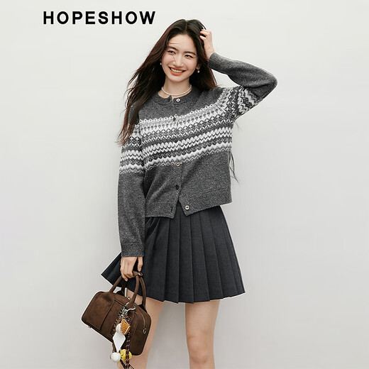 Red Sleeve College Style Skirt 2025 Autumn New Women's MIU Series A-Line Slimming Age-Reducing Temperament Handmade Pleated Skirt Ash 056 M