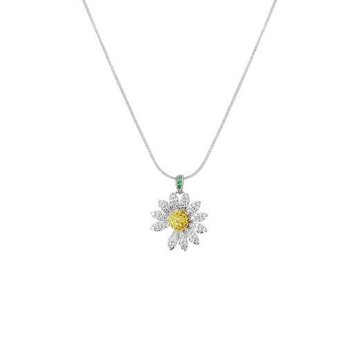 Qi Xiaomi summer flower necklace for men GD Quan Zhilong same style daisy pendant for women light luxury versatile 2025 new daily accessories small daisy necklace