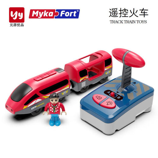 Mykafortg.32 McAvo Fernbedienung Elektrische Zug -Zug -Kinderspielzeugkenntnisse mit Hapebrio Wooden Track Color Box 90995 Fernbedienung Dampfzug Set nicht offizieller Standard