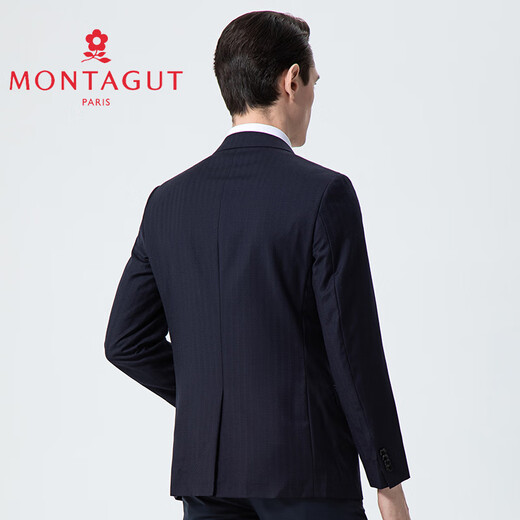 Montagut Genuine Montagut/Montagut 2024 Spring New Business Casual Suit Solid Color Wool Men's Jacket Navy Blue 2XL 185/100A 54