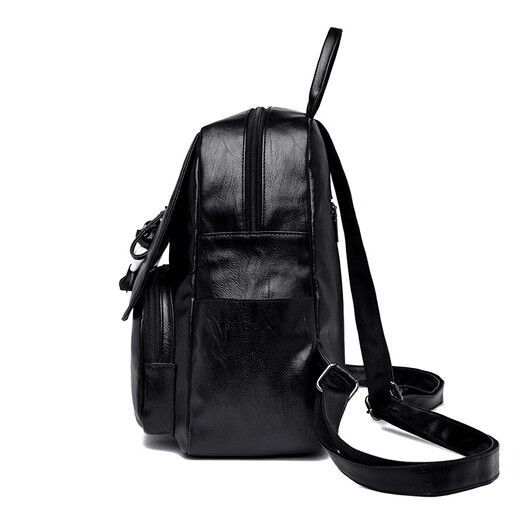 Neue koreanische Rucksack Mode koreanische Version Trendy Simple Schoolbag Frauenbag Rucksack vielseitige Computertasche Frauen schwarz mit Anhänger großer Größe