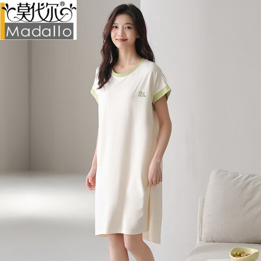 Modal Summer Lacele Cotton Frauen Nachthemd Frauenpullover Neue koreanische Version Lose lässig atmungsaktiv und Außenhause HC-C-25L702 Damen Hyacinth Purple XL