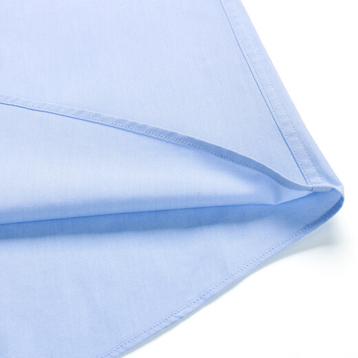 Youngor DP camisa de manga corta sin hierro verano hombre business casual algodón poliéster azul 40