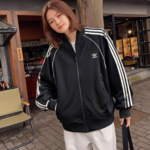 阿迪达斯 （adidas）外套女春季美式运动服复古夹克IM4545 IR9863 XS 100-130斤