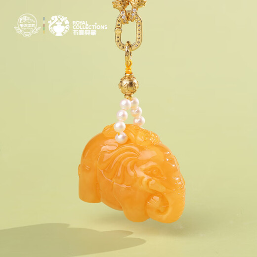 Potala Palace Beeswax Pearl Necklace 925 Silver Six-Character Mantra Transfer Pearl Nanhong Duobao Women's Pendant as a Gift for Your Girlfriend Beeswax Pearl Necklace