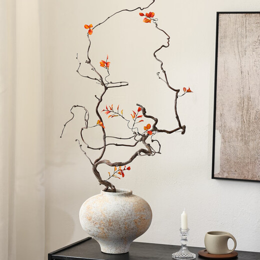 Dragon jujube branches branches Zen wabi-sabi air-dried flowers vase flower arrangement living room hotel model room decoration ornaments maple leaf dragon jujube branches 2 short branches random shape 40-55cm
