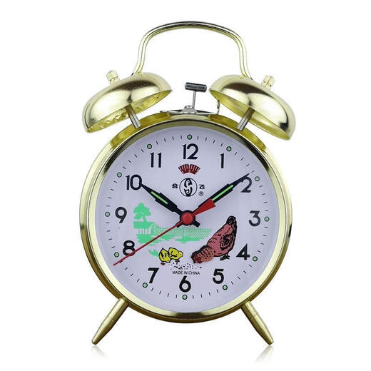 OUOETY Extra-Hit Horseshoe Mechanical Watch Vintage Retro Nostalgic Metal Movement Manual Clock Gold Blue Bronze 1585 [Battery Model]