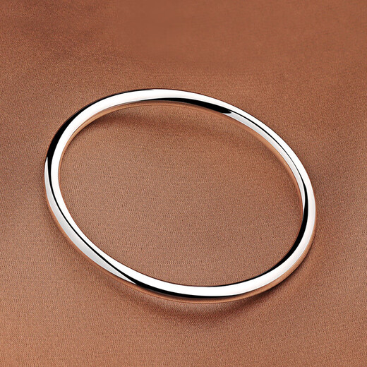 Jiaye quality bracelet platinum pt950 silver female 9999 silver ring smooth closed 20g - inner diameter 52mm recommended weight 75-85Jin Jin is equal to 0.5 kg