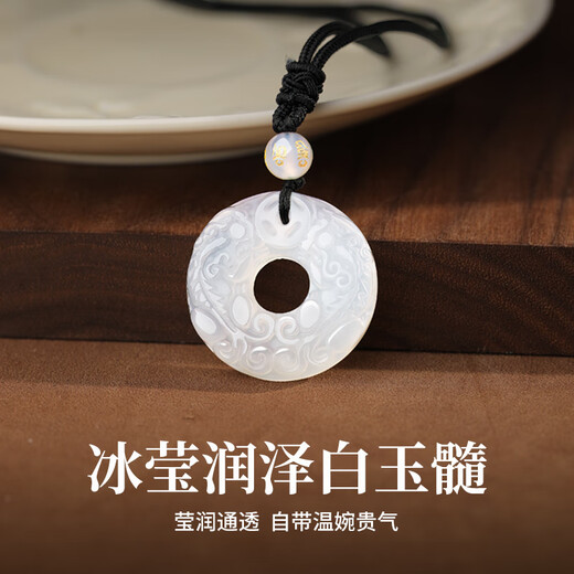 MANHE white chalcedony Pixiu safety buckle necklace for women 2025 new pendant wife birthday gift for girls and girlfriends