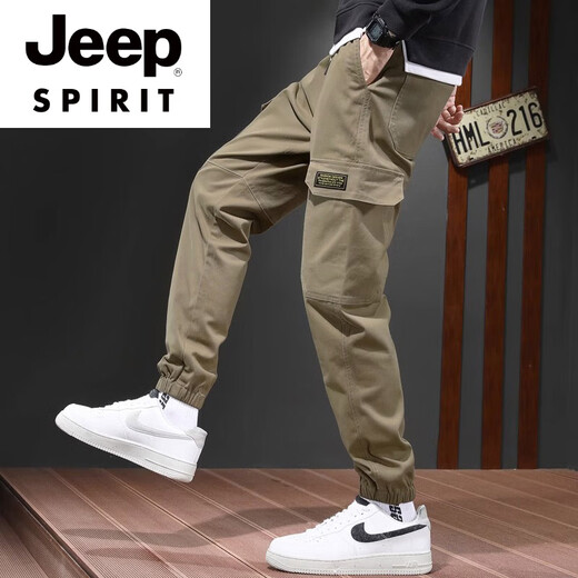 Jeep Spirit Высококачественные бренды мужские повседневные брюки летние тонкие красивые свободные толстые толстовки.