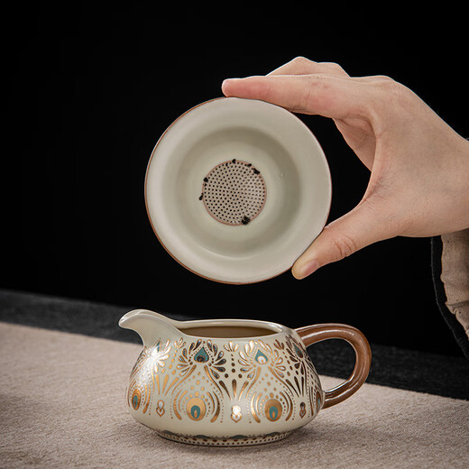 Yuanhe Dunhuang Ru Kiln Kung Fu Tea Set Home Office High-end Ceramic Covered Bowl Tea Cup Complete Set Holiday Gifts
