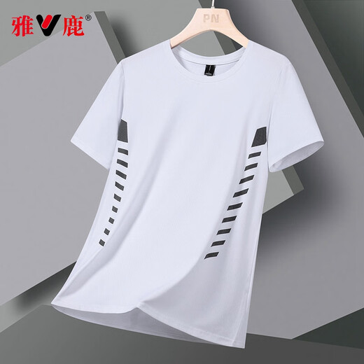 Yalu Bingsi kurzärmeliges T-Shirt für Männer im Sommer New Youth Casual Vielseitig, trendy entspannte, ungezwungene, atmungsaktive, schnell trocknende T-Shirt Hellgrün/9928 XL (Gewicht 110-125jin [Jin gleich 0,5 kg] 165-170)