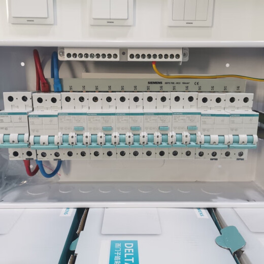 Siemens air switch circuit breaker 2P bus bar copper wire row jumper bar 1P+N terminal block 2P 8 circuits 20 teeth (suitable for 10 switches with end caps)