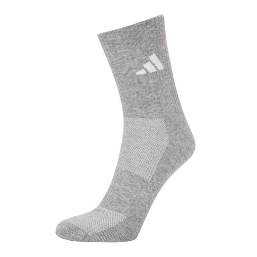 阿迪达斯 （adidas） 袜子男女袜夏季新款三双装低帮透气篮球运动训练休闲袜 JC9272/黑白灰/中筒/三双装 [S]建议鞋码:35-38/22-24cm