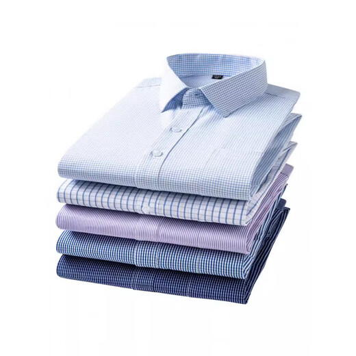Gy Großhandel Frühling und Herbst Schnelltrockne langärmelige Hemden für Männer mit Anti-Falten-freier eisenfreier Easy-Take Business Clothing Daddy's Clothing Vatertagsgeschenk 6629 43 (170-180jin [Jin gleich 0,5 kg]))
