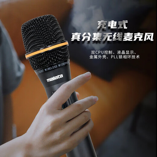 Malata square dance audio high-power shocking bass portable outdoor karaoke trolley speaker professional stage performance equipment karaoke sound card live broadcast internal recording all-in-one machine M+9036B Juding third generation (12-inch bass) built-in sound card + dual charging microphones gift pack