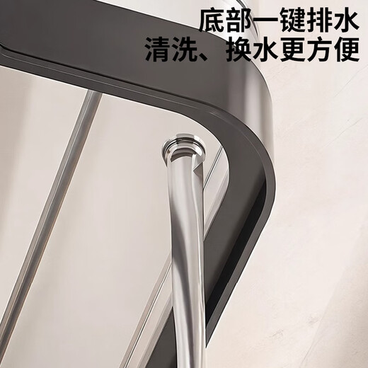 Turtle tank, home landscaping, filtration, circulation, sun terrace, climbing platform, acrylic ecological mixed fish tank, small turnover box, large ecological tank, 2 covers + water changer + sun lamp + 7-piece set of decorations