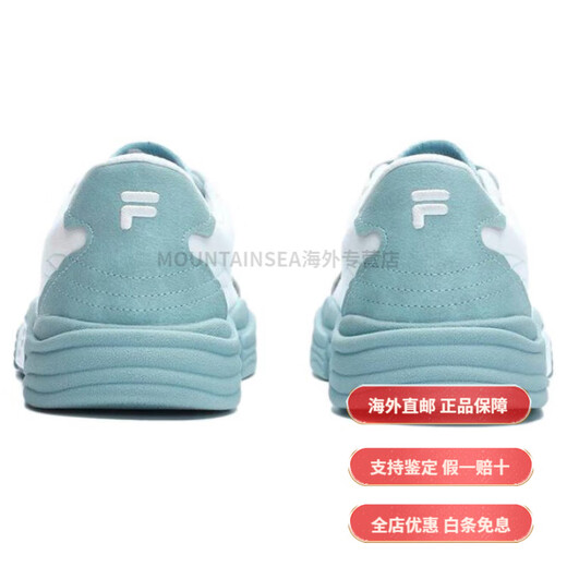 斐乐（FILA）潮牌 POP 2 简约舒适 防滑耐磨轻便 低帮 帆布鞋 女款 白蓝时尚轻 40