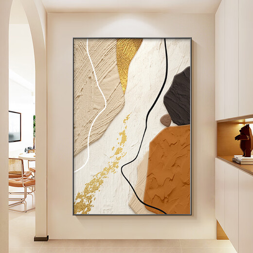 Long time no see, living room decorative painting, light luxury and high-end, large floor-to-ceiling mural, modern simple sofa background wall hanging painting