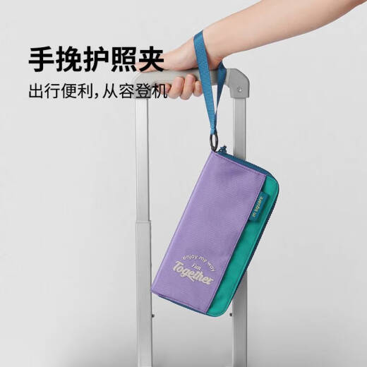 Yonghuan MSQUARE PASSPORT-Clip-Speicherbeutel Ticket-Clip-Kartentasche ID Wallet Multifunktion tragbarer Passbag geräucherte lila lange Passclip