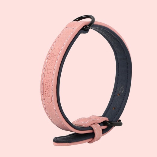 Dog collar leather collar leash dog walking collar adjustable size decorative collar dog pet supplies gray 1.5cm