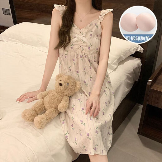 S.sofea Summer Korean Style Style с подвесной на грудной клетке можно носить с сладкой маленькой цветочной домашней одеждой 9925# 175 L