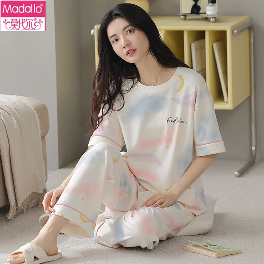 Pyjama modal pour les femmes en coton pur en coton pur et et printemps