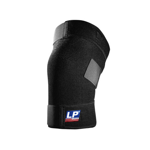 LP SUPPORT756 轻薄透气型护膝 健身跑步骑车登山网排足篮羽毛球运动护膝 756CA黑色单只 均码