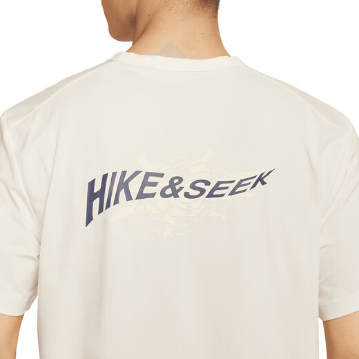 Nike (NIKE) short-sleeved T-shirt for men 2025 summer new sportswear breathable round neck casual top HF6169-133 IH8662-133 Coconut milk color UPF40+ XL