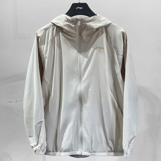 
Li Ning (LI-NING) 2025 summer men's windproof and water-splashing ice-sensitive quick-drying loose sports windbreaker jacket AFDU089 AFDU089-1 beige L 1737