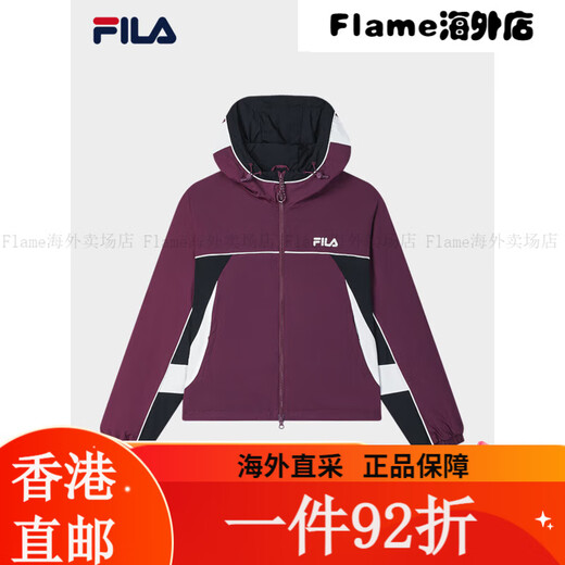 FILA FILA official women's woven jacket 2025 spring new style fashionable casual loose color combination S160/80A/S