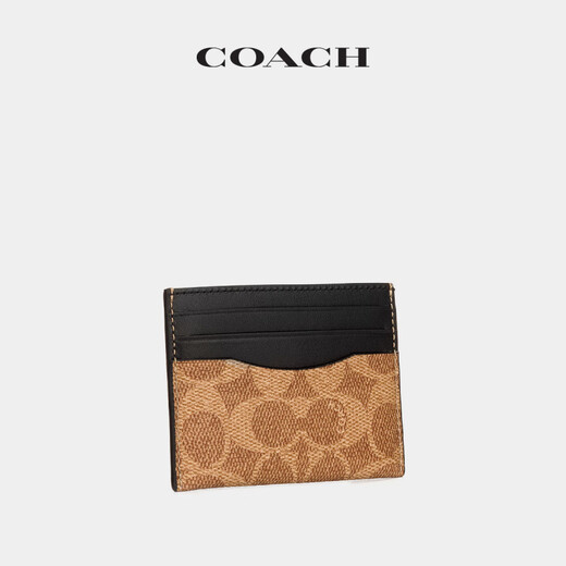 Coach (Coach) Trainer Männer klassischer Logo -Kartenbeutel Charcoal Black_Black