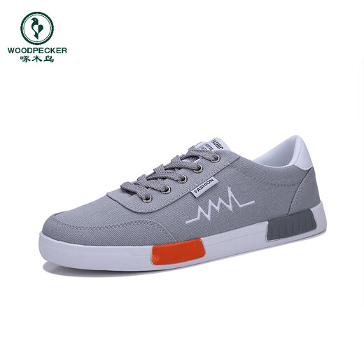 Woodpecker autumn men's shoes 2025 new trendy canvas shoes for men's sports shoes high-value casual shoes trendy shoes low top 6636 off-white 44