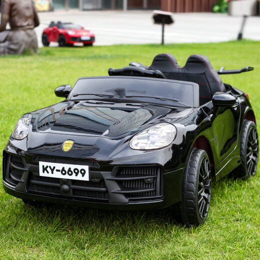 Tongxinyu children's electric car four-wheel can sit adults with remote control baby boys and girls toys electric car charging stroller roasted red + four-wheel drive 12v7 large electric leather seat + Bluetooth remote control