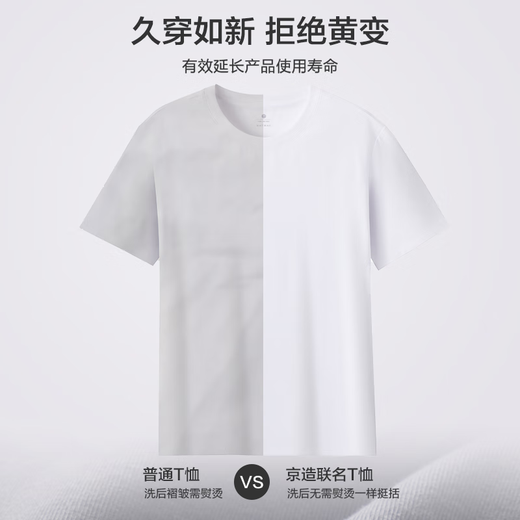 京东京造【东哥同款】猪猪侠X京东外卖联名男士短袖T恤 白色 XL