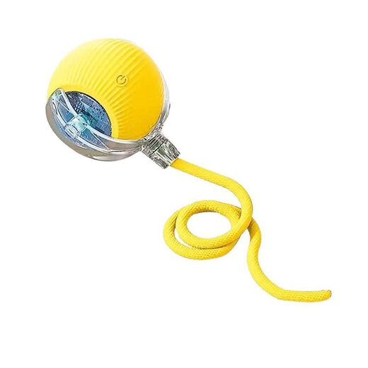 Nanbowan Dog Toy Automatic Dog Walking Ball Bite-Resistant Self-Enjoyment and Boredom Relief Pet Electric Intelligent Dog-Amusing Artifact Puppy Jumping Ball Yellow Upgraded 3-Color Random Function Automatic Obstacle Avoidance/Scratch-Resistant and Bite-Resistant + Super Long Continuation