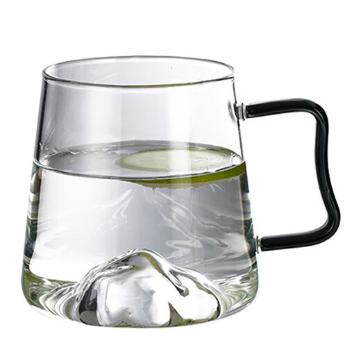 Gaoming (Gaoming) Copa de vidrio japonesa Copa de agua a gran capacidad Agua de alta temperatura Vista de montaña en espesas resistentes a la taza de té verde Copa creativa de agua potable 9195 Copa de montañismo 2