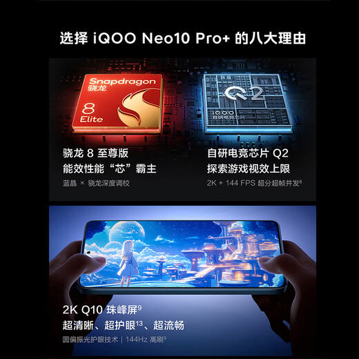 vivoiqoo neo10 pro+ Nationale Subvention Neue Produkte auf den Markt gebracht Snapdragon 8 Supreme Version 2K Q10 Everest Screen Student Games Fotos E-Sports Mobiltelefone Super Pixel 12 GB+ 256 GB Offizieller Standard