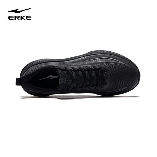 Hongxing Erke Men's Shoes Autumn and Winter New Water-Repellent Leather Running Shoes Black Lightweight Running Shoes Warm Sports Shoes Men's Black 42