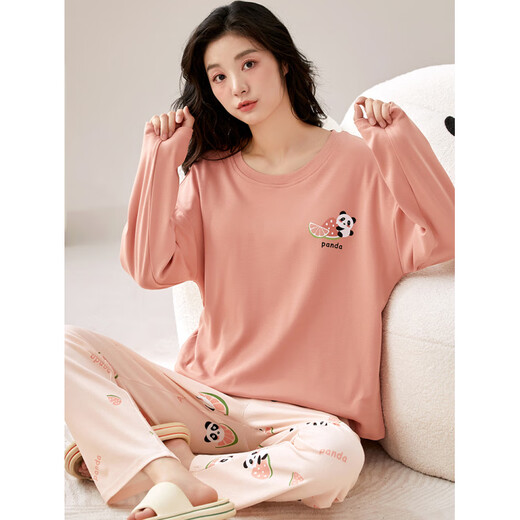Victoria's style pure cotton pajamas for women in spring and autumn long sleeves two-piece set summer autumn and winter 2025 new cute cotton home clothing set [Long set] G9928 M women (weight 75-95 Jin [Jin equals 0.5 kg])