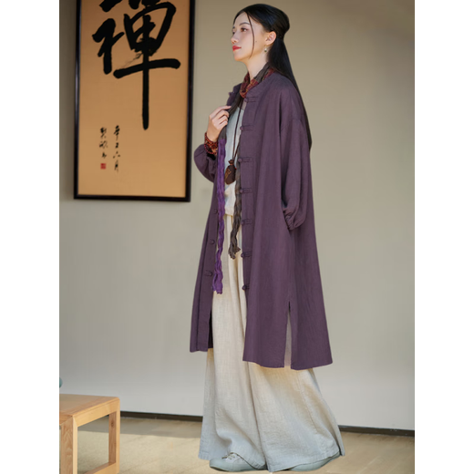 Costume zen ponfy Buddhist costume de style femme de style bouddhiste pratiques en vêtements simples robe Suite chinois style zen culte de temple