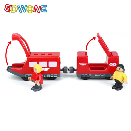 Magnetische Fernbedienung Elektrischer Zug Hölzer Gleis MAS -Zugtriebstraktion Kinderspielzeug rotes Passagier Elektrozug mit verschiedenen Holzstrecken Standard kompatibel