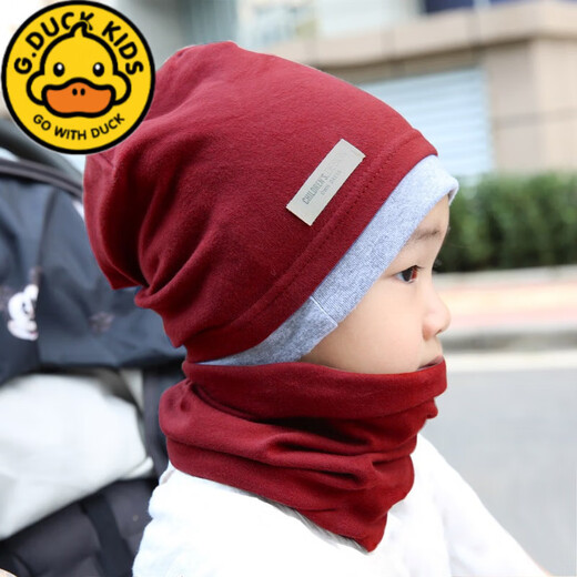 G.Duckkids Juego de bufanda de sombrero infantil Set primavera, otoño e invierno mediano y grande Bolso para niños sombrero de cabello para pilotes de algodón puro y niña traje de color rosa puro recomendado de 3 años a 12 años (elasticidad grande) x talla individual