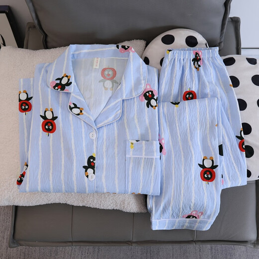 Lexi Beiluo Frühling und Herbst Dünne Wolke Baumwolle süßer Pyjamas Hauskleidung 826#Love Bow 170 m