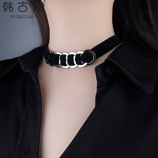 QUAMER老凤凰金店款项链女2025年新款锁骨链短款颈带项圈脖子配饰品颈链 四叶草毛衣链钛钢渡18K