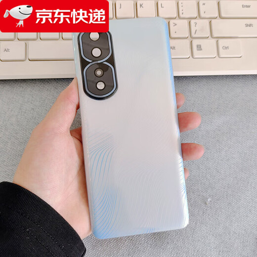 Suitable for 80 glass back cover honor80PRO to replace the original back shell battery cover 80se mobile phone rear screen 80 microwave blue + frame + heat dissipation sticker