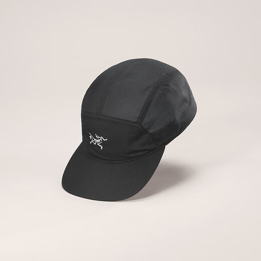 ARC'TERYX始祖鸟 AERIOS 5 PANEL CAP 男女同款 弯檐帽 黑色/极地白 L-XL
