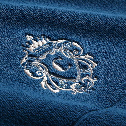 Kangerxin five-star hotel floor towel pure cotton bathroom floor towel full cotton water-absorbing household floor mat at the bathroom door Peacock blue 75cm*45cm 1 piece