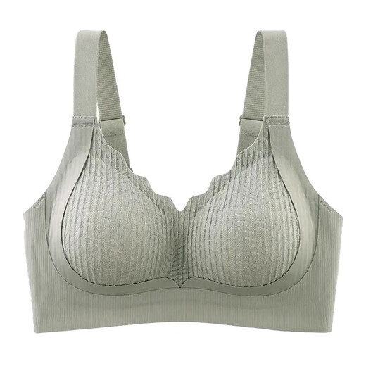 Pilates Black Bandage Second Generation Upgraded Fixed One-cup Bra Thin Cup Seamless Wire-Free Push-Up Underwear Light Bean Green L =36/80ABC 105-120Jin Jin equals 0.5 kg